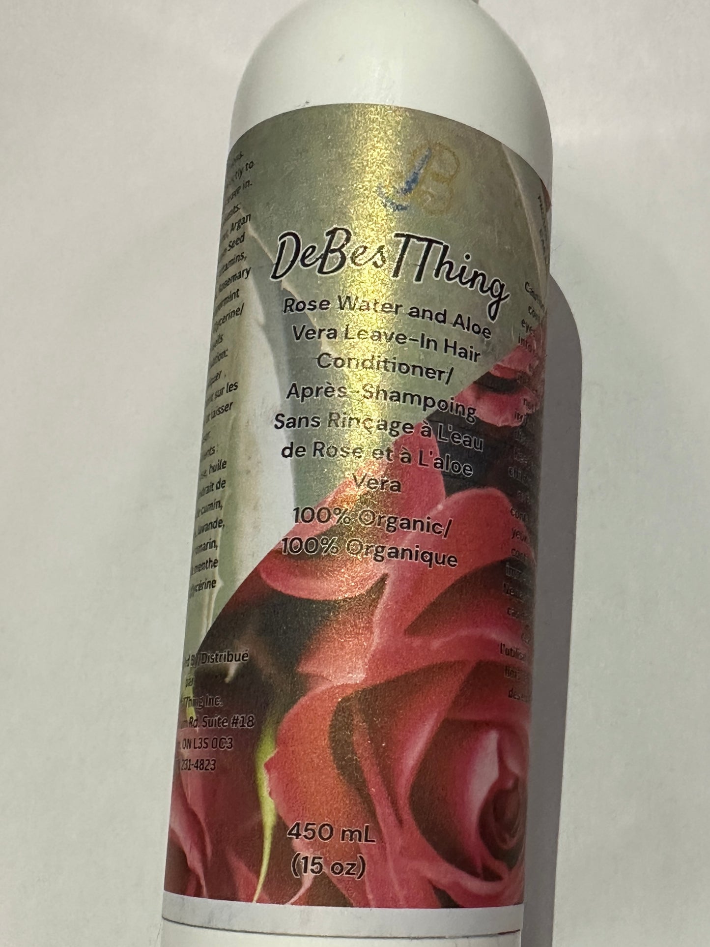 Rose Water and Aloe Vera Leave-In Conditioner