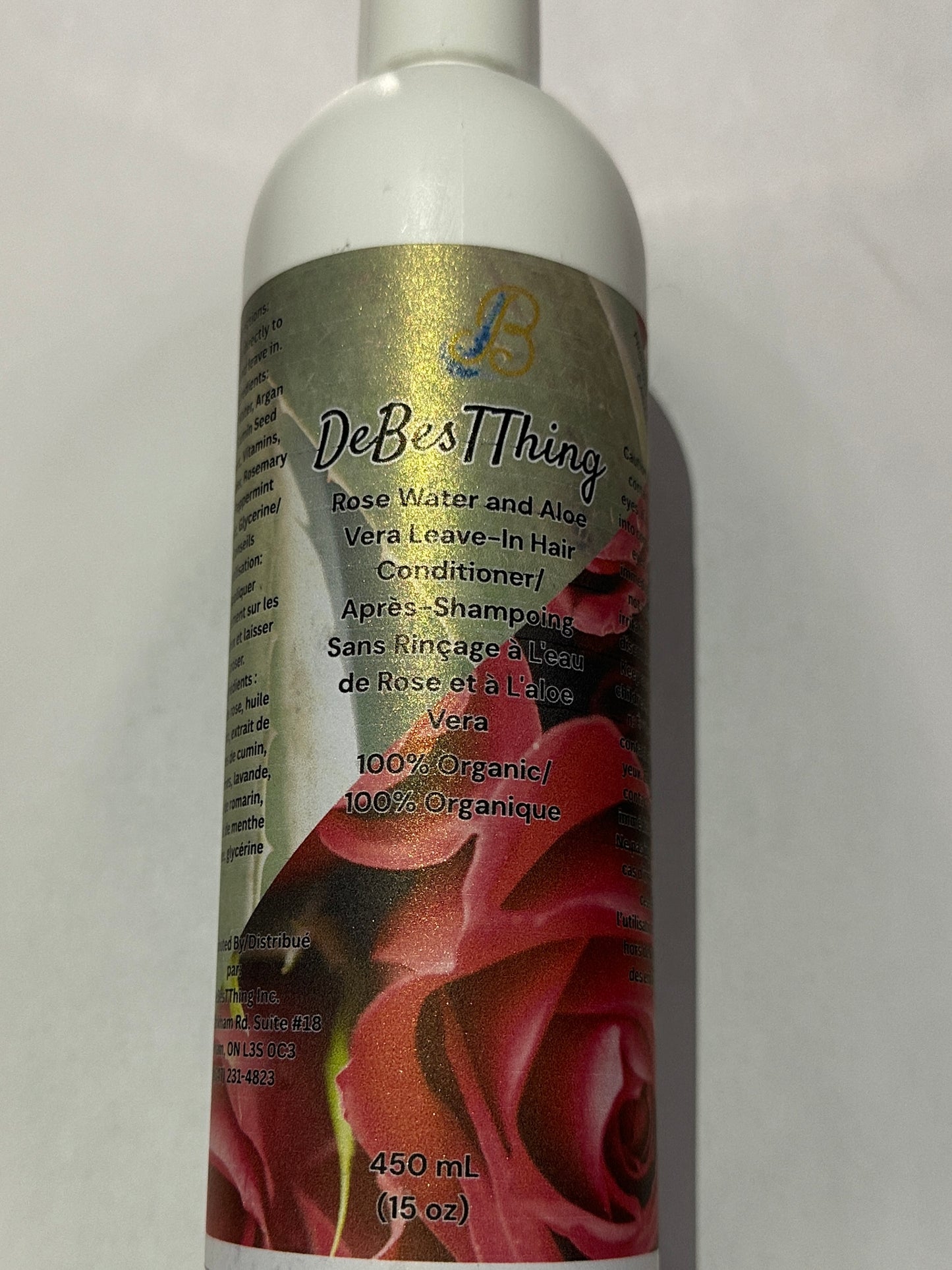 Rose Water and Aloe Vera Leave-In Conditioner