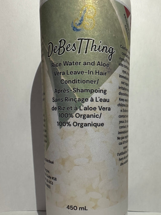 Rice Water and Aloe Vera Leave-In Hair Conditioner