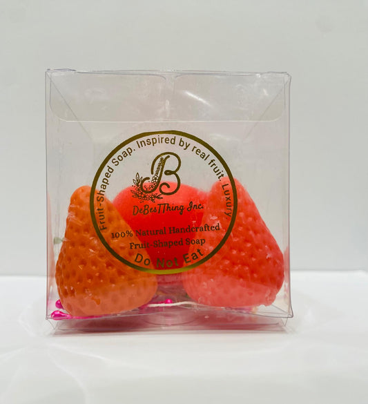 Strawberry and Cherry Face and Body Fruit Shaped Soap