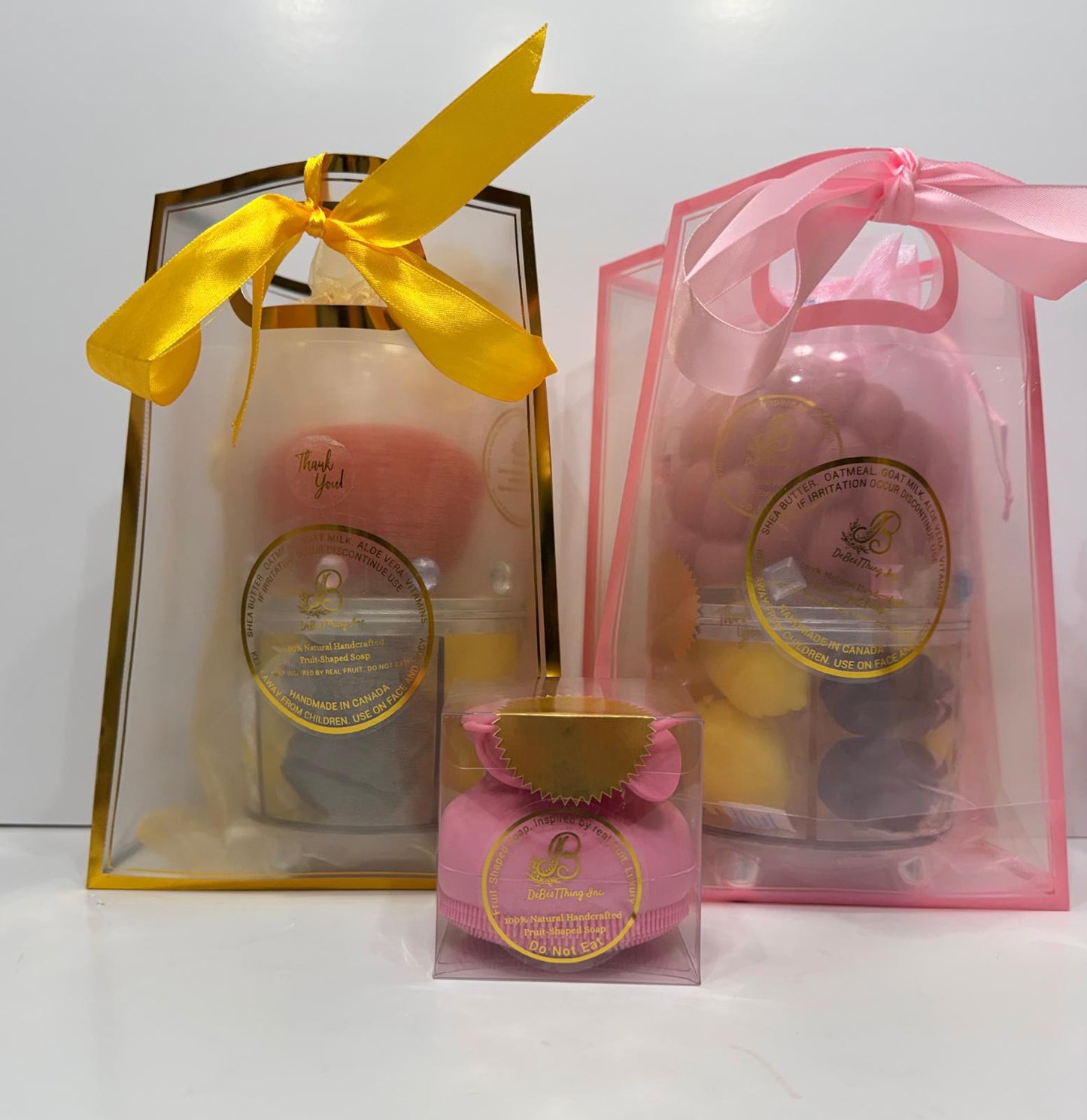 Raspberry and Apple Body Soap Double Luxury Package with Limited Edition Soap Scrubber