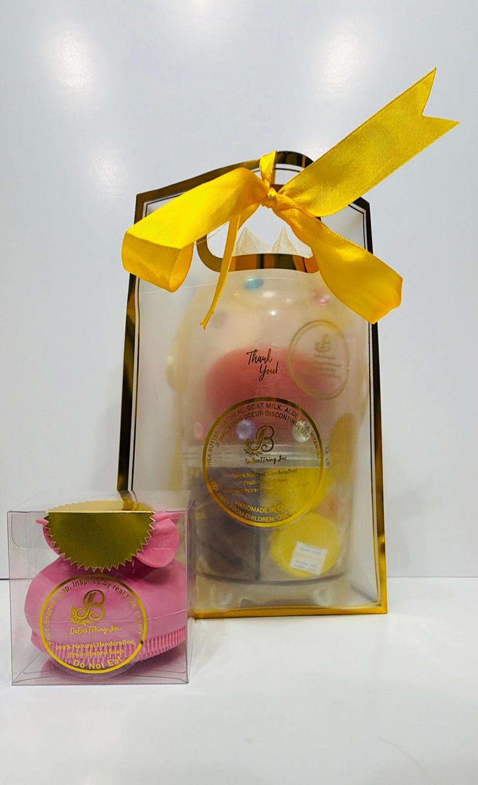 Apple Body Soap Luxury Package with Limited Edition Soap Scrubber