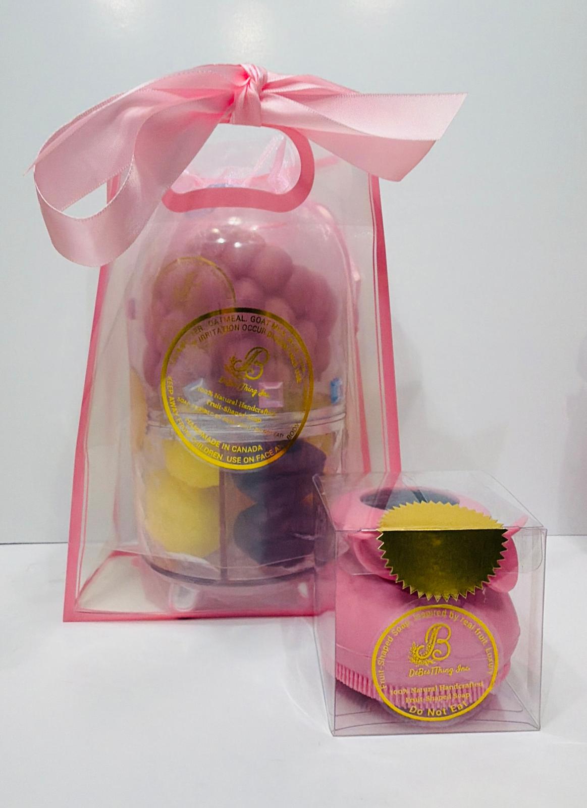 Large Raspberry Luxury Soap with Limited Edition Soap Scrubber (Mother's day sale)