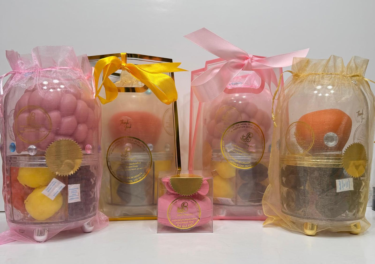 Double Apple Double Raspberry Supreme Deluxe Bar Soap Set with Limited Edition Soap Scrubber (4 packaging deal)