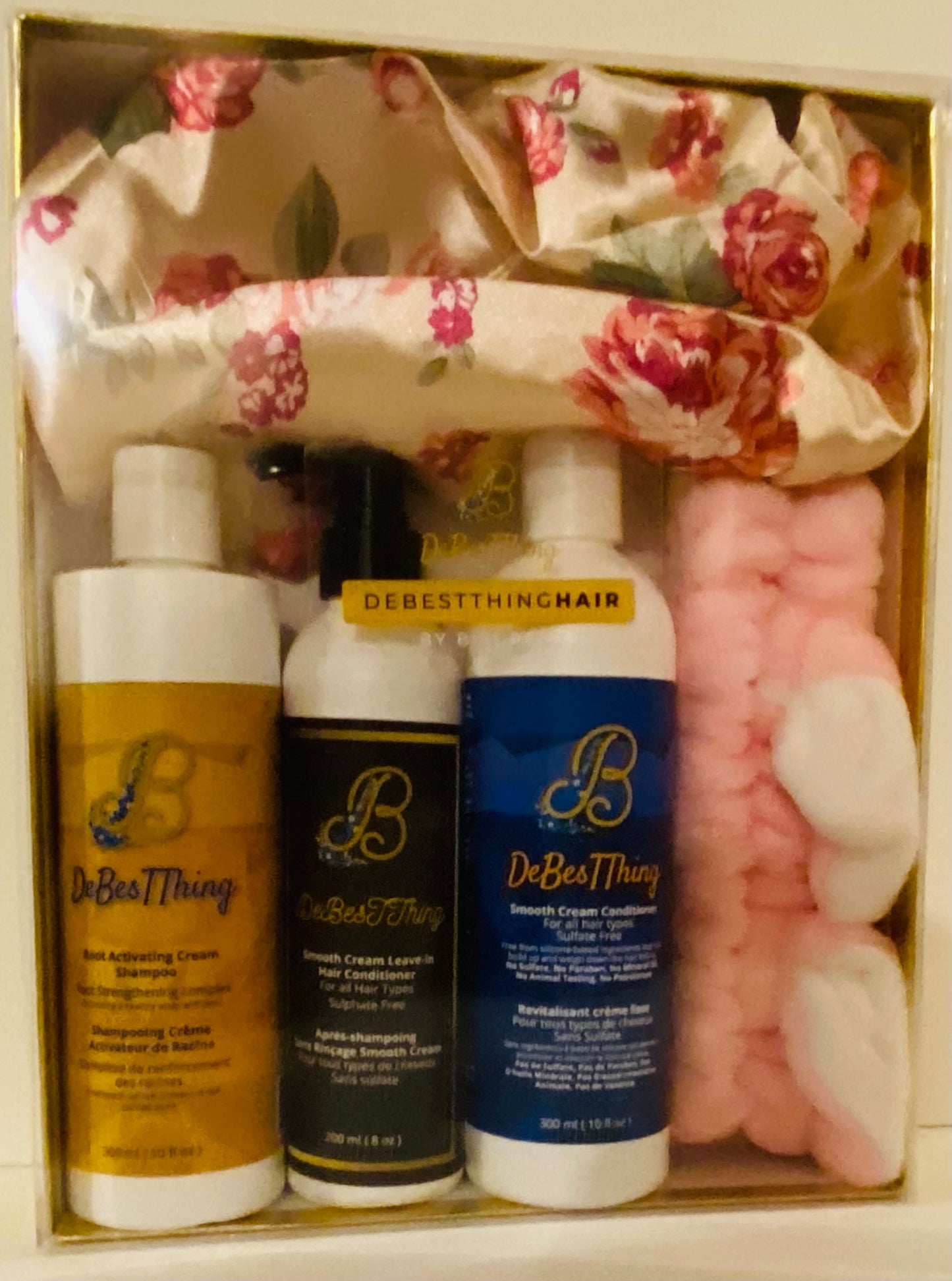 Shampoo and Conditioner with Leave in hair treatment Set Holiday Gift Set