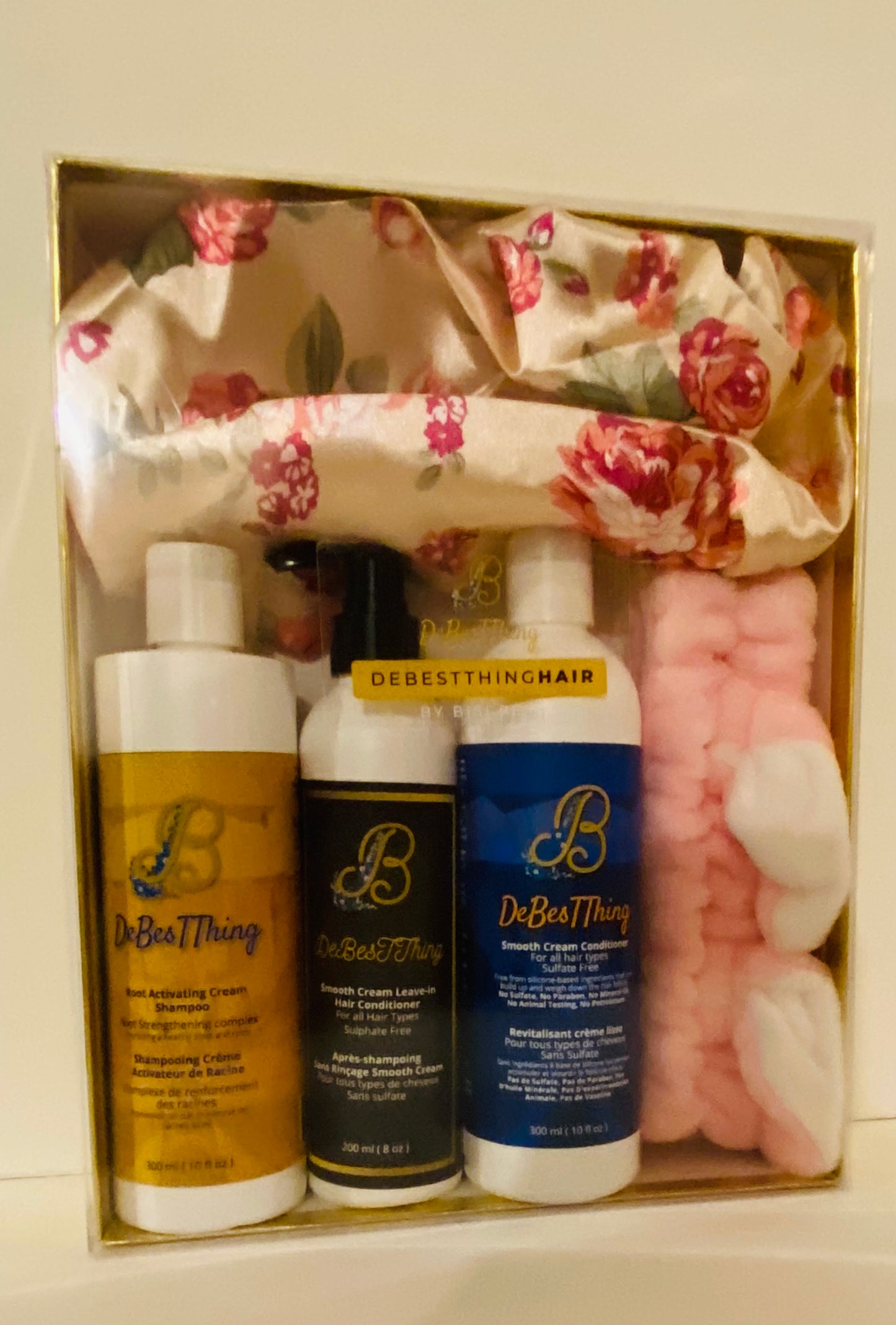Shampoo and Conditioner with Leave in hair treatment Set Holiday Gift Set