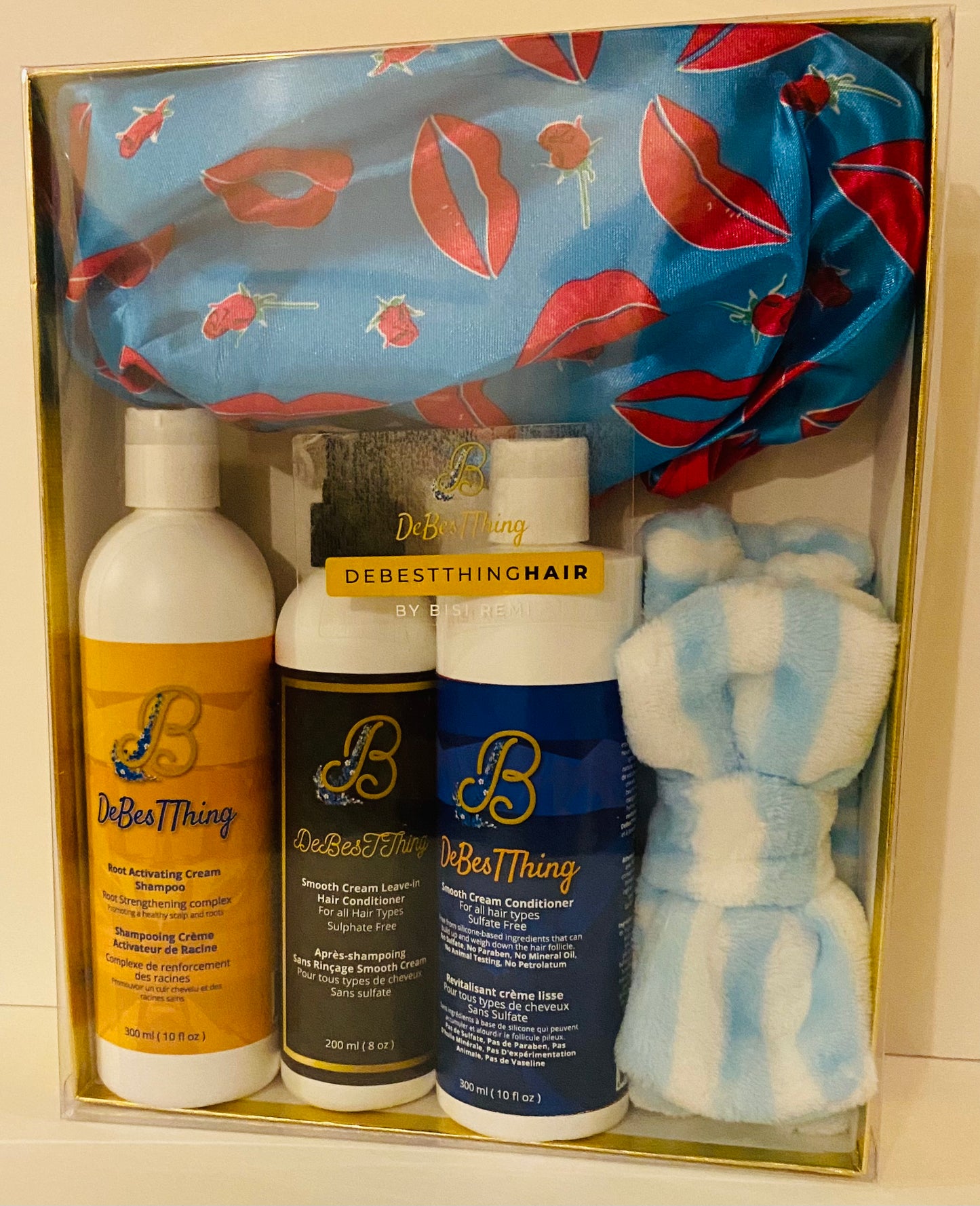 Shampoo and Conditioner with Leave in hair treatment Set Holiday Gift Set