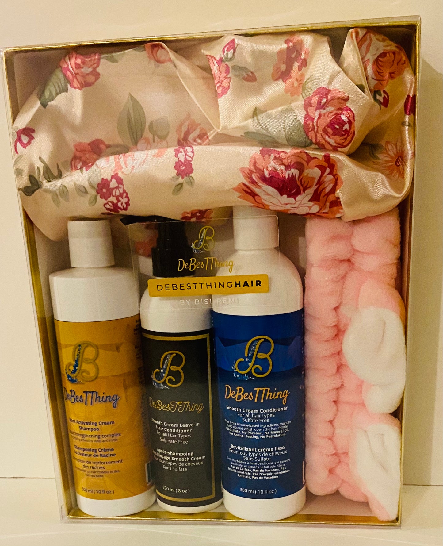 Shampoo and Conditioner with Leave in hair treatment Set Holiday Gift Set