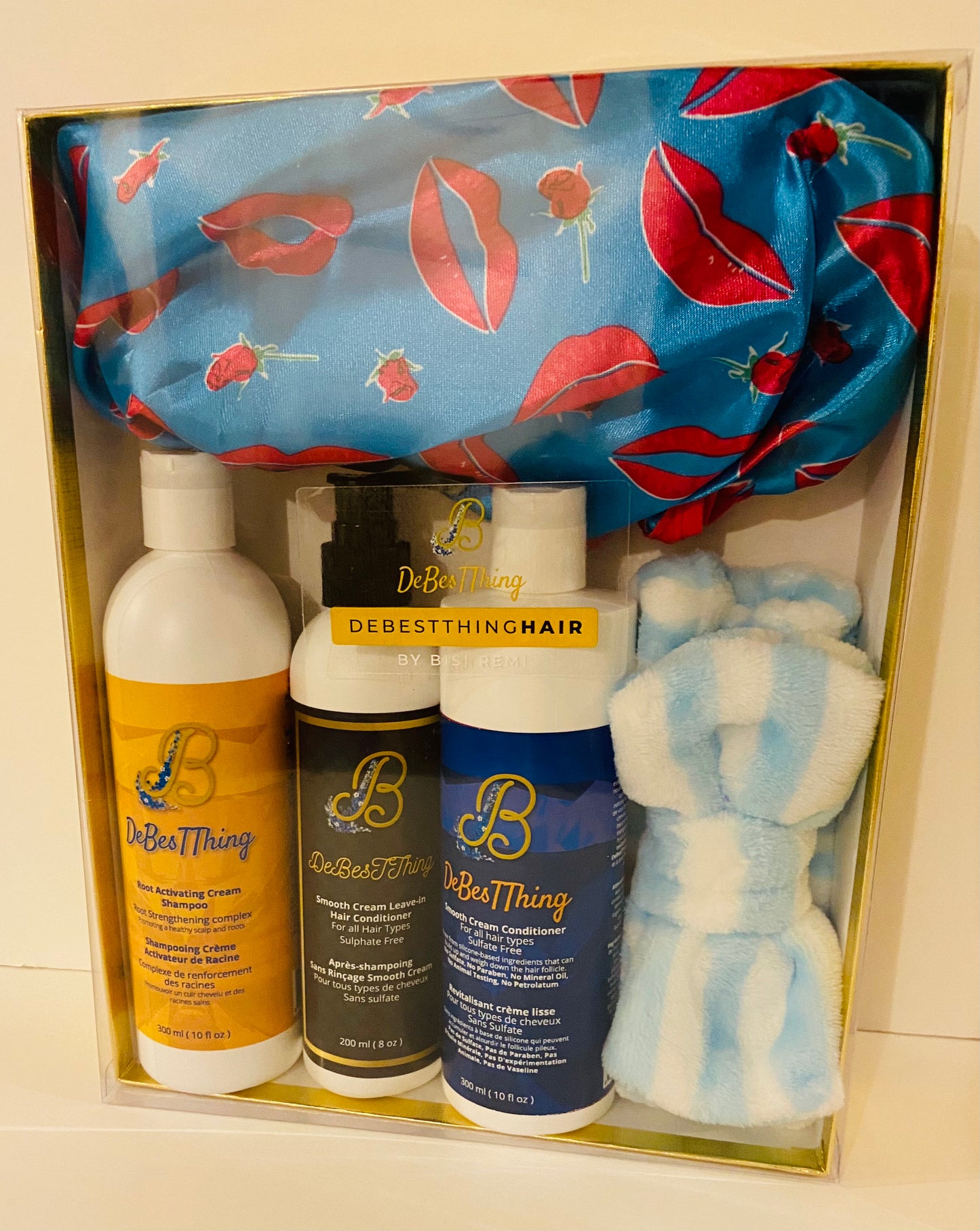 Shampoo and Conditioner with Leave in hair treatment Set Holiday Gift Set