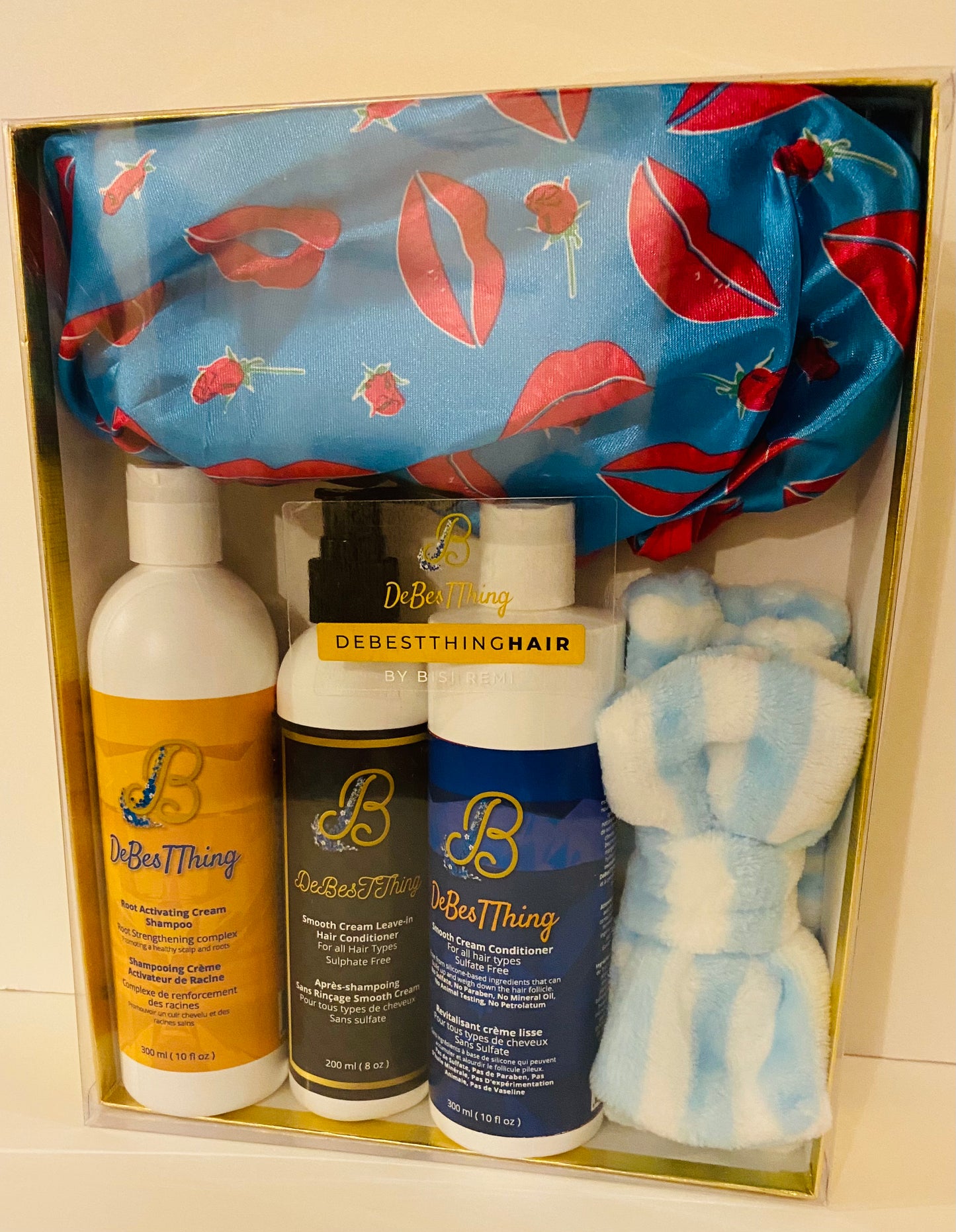 Shampoo and Conditioner with Leave in hair treatment Set Holiday Gift Set
