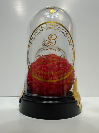 Luxury Rose Sculptured Rose in Reusable Dome 100% Handcrafted (Size XXLARGE) Passion Red – Bold & Beautiful