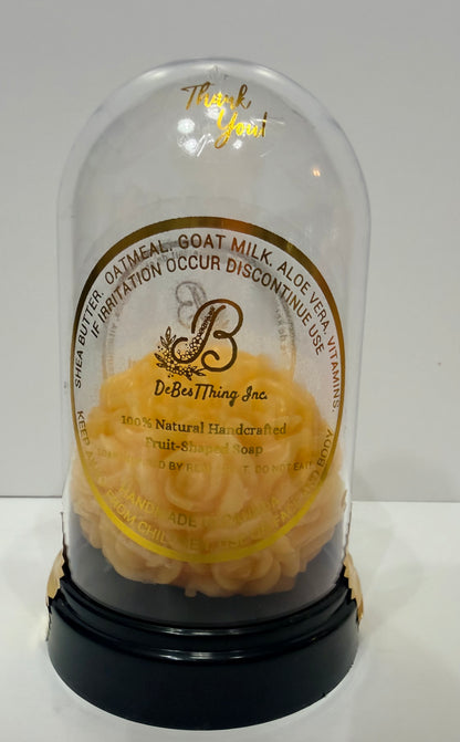 Luxury Rose Sculptured Rose in Reusable Dome 100% Handcrafted (Size XXLARGE) Golden Glow – Radiant luxury