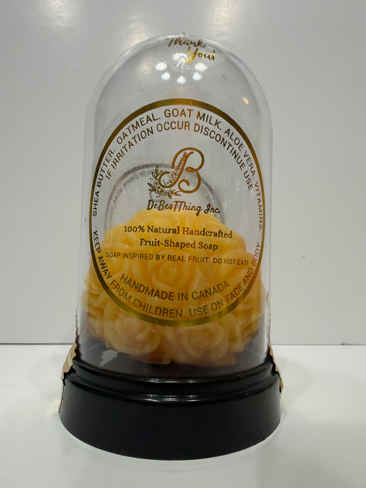 Luxury Rose Sculptured Rose in Reusable Dome 100% Handcrafted (Size XXLARGE) Golden Glow – Radiant luxury