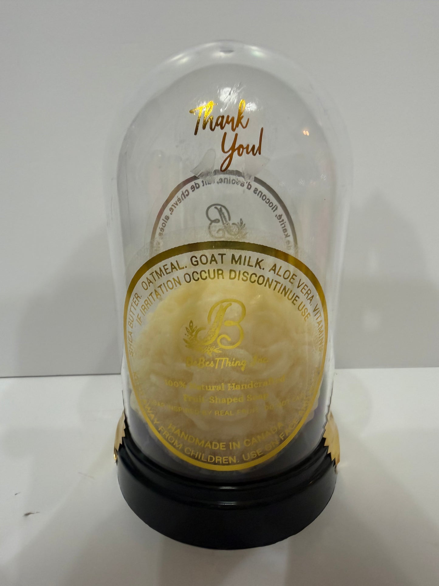 Luxury Rose Sculptured Rose in Reusable Dome 100% Handcrafted (Size XXLARGE) Soft Yellow – Warm & uplifting
