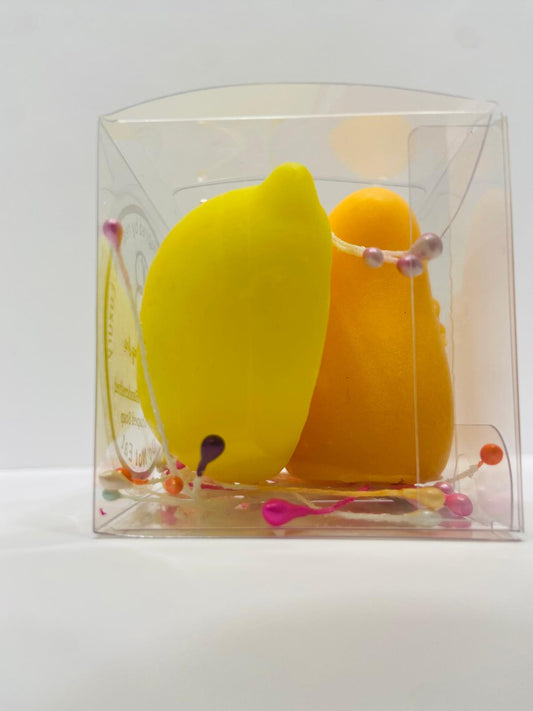Fresh Lemon and Mango Fruit Shaped Soap