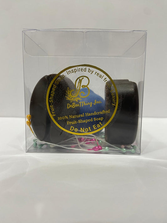 Blueberry and Coffee Bean Face and Body Fruit Shaped Soap. 3 soap bundle
