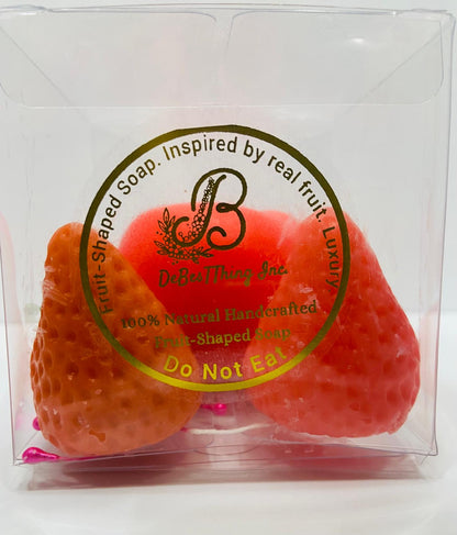 Strawberry and Cherry Face and Body Fruit Shaped Soap