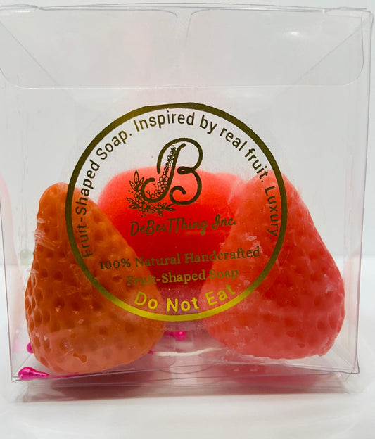 Strawberry and Cherry Face and Body Fruit Shaped Soap