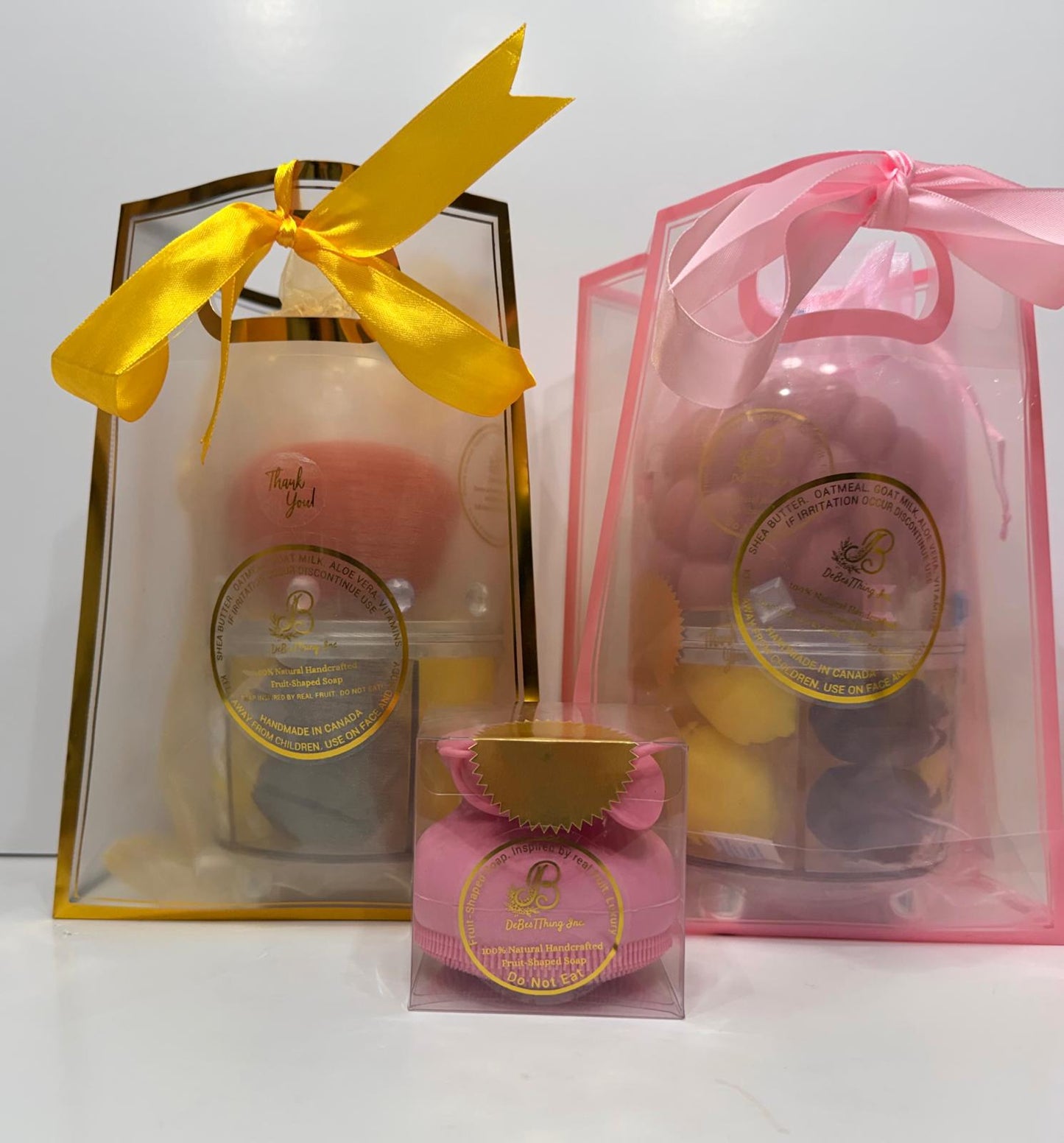 Raspberry and Apple Body Soap Double Luxury Package with Limited Edition Soap Scrubber