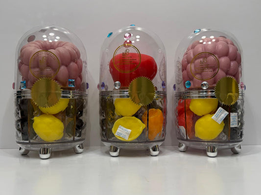 Double XXL Raspberry and Apple Fruit Shaped Soap Supreme Deluxe Set (3 sets packaging)
