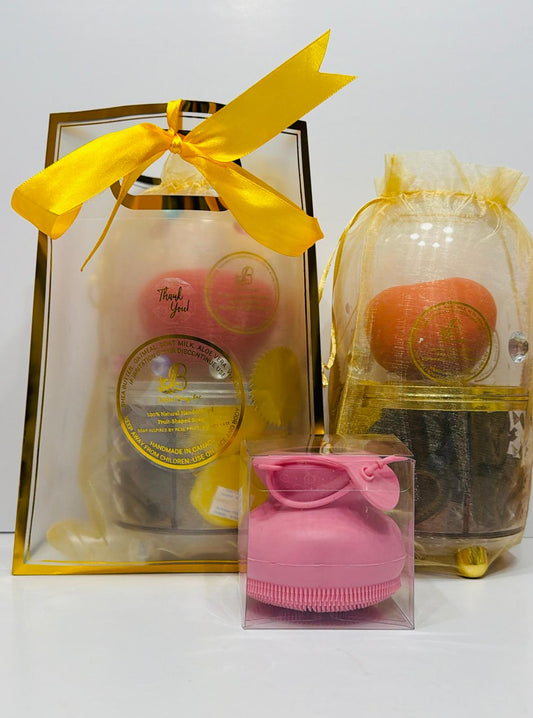 Apple Body Soap Double Luxury Package with Limited Edition Soap Scrubber