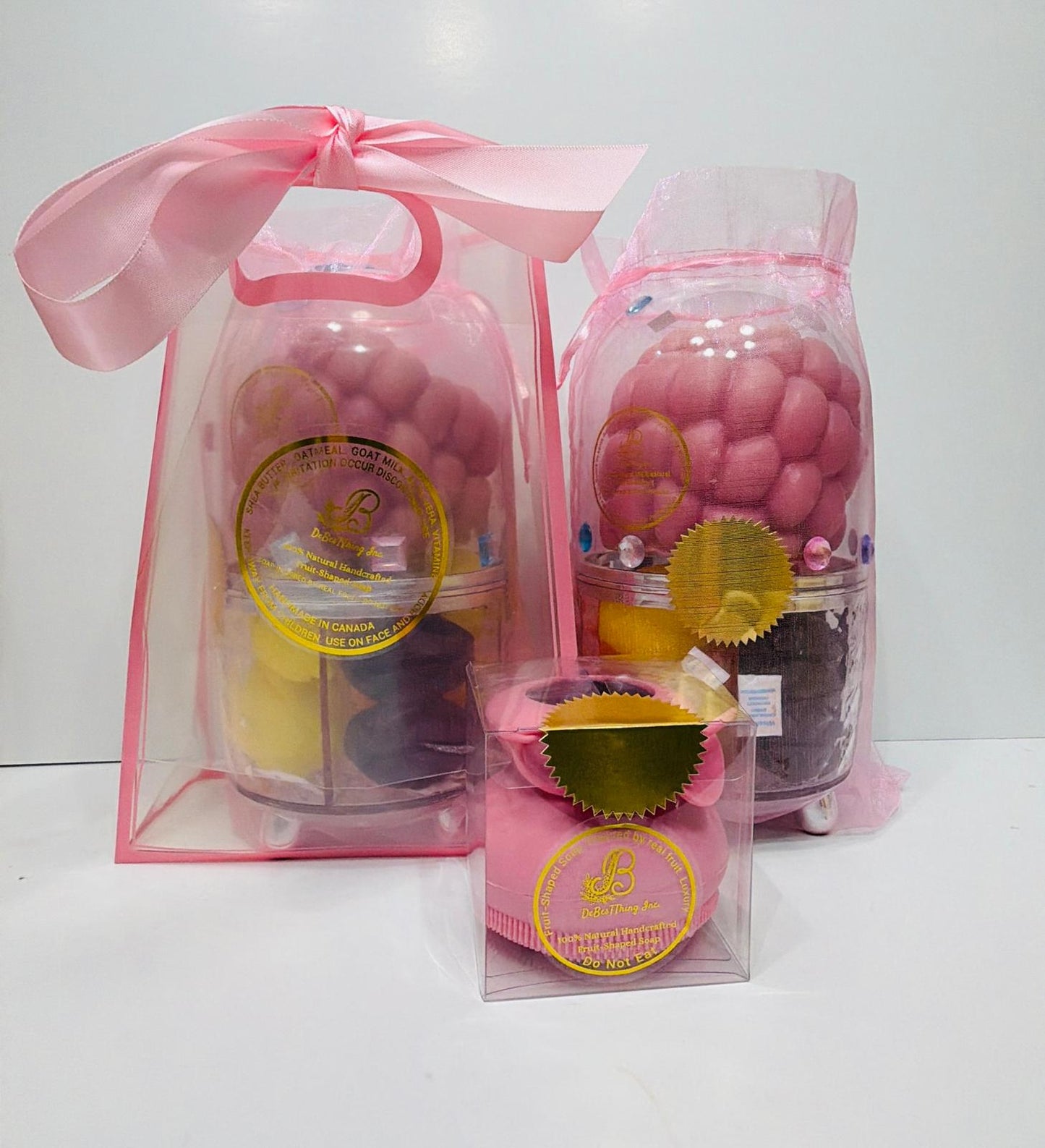 Raspberry Body Soap Double Luxury Package with Limited Edition Soap Scrubber