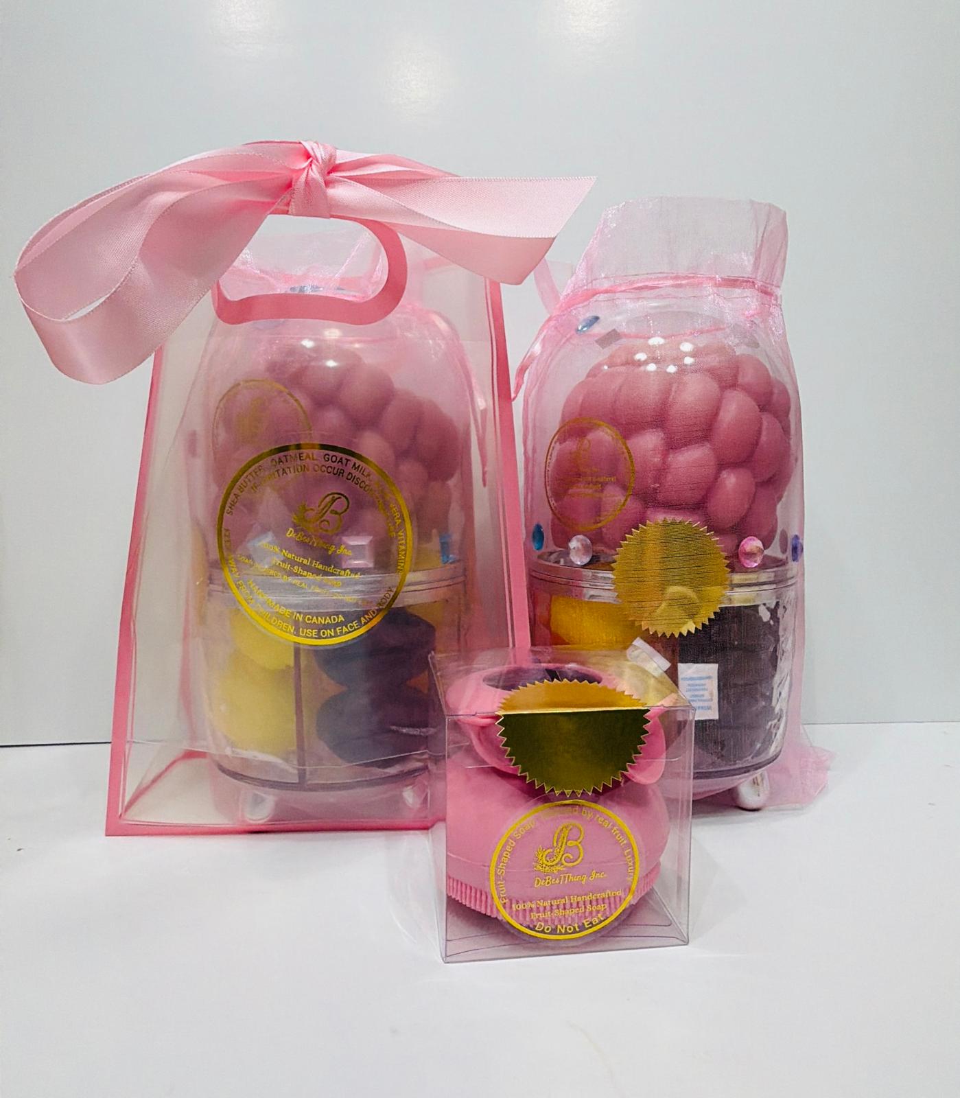 Raspberry Body Soap Double Luxury Package with Limited Edition Soap Scrubber