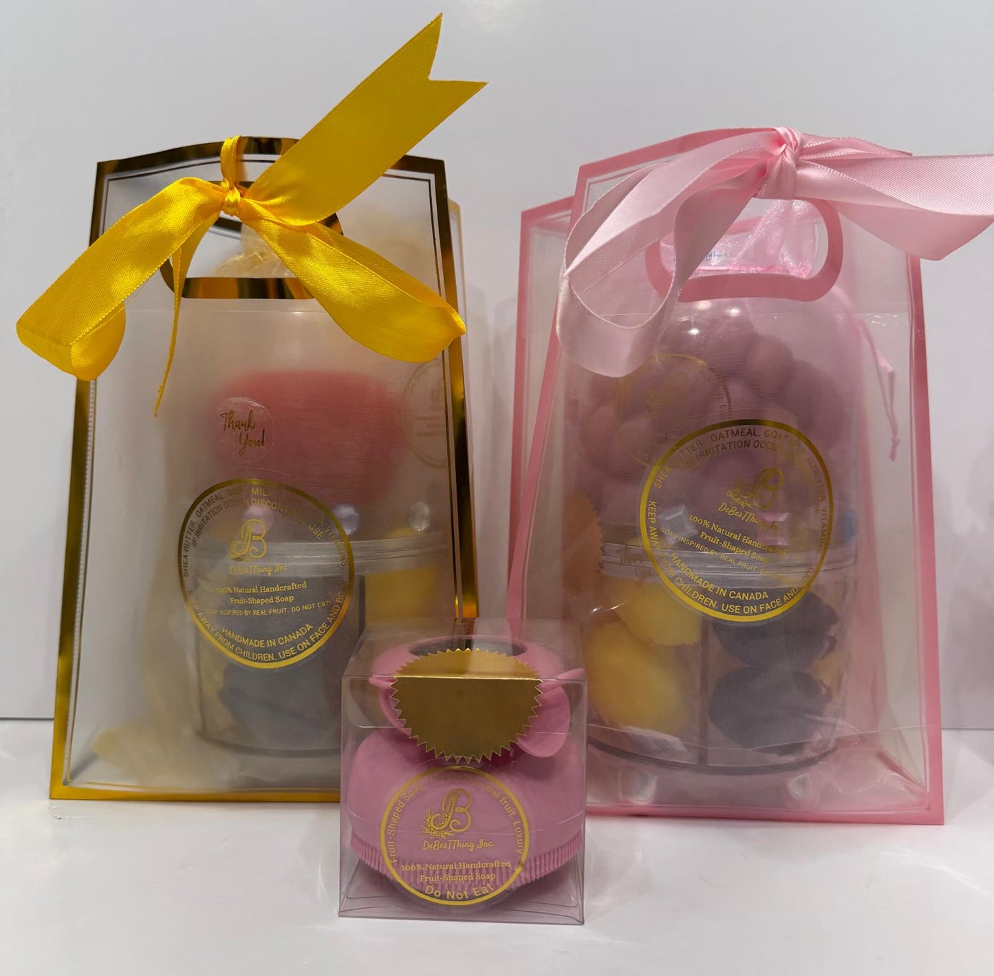 Raspberry and Apple Body Soap Double Luxury Package with Limited Edition Soap Scrubber
