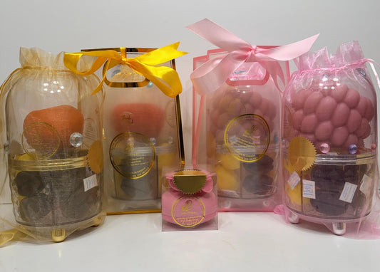 Double Apple Double Raspberry Supreme Deluxe Bar Soap Set with Limited Edition Soap Scrubber (4 packaging deal)