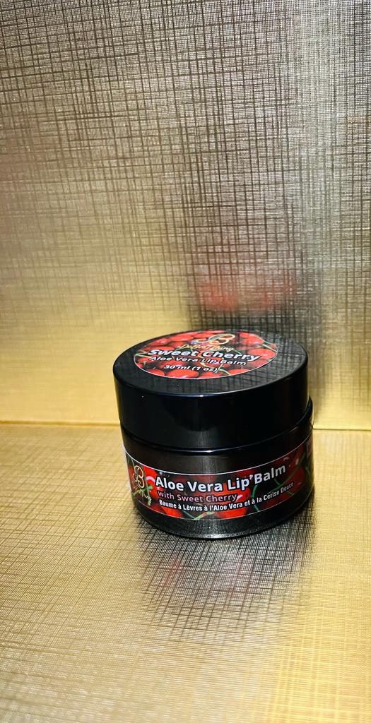 Lip Balm Aloe Vera Leaf Extract with Vitamin E Oil(Real Sweet Cherry Fruit Flavor)30ml